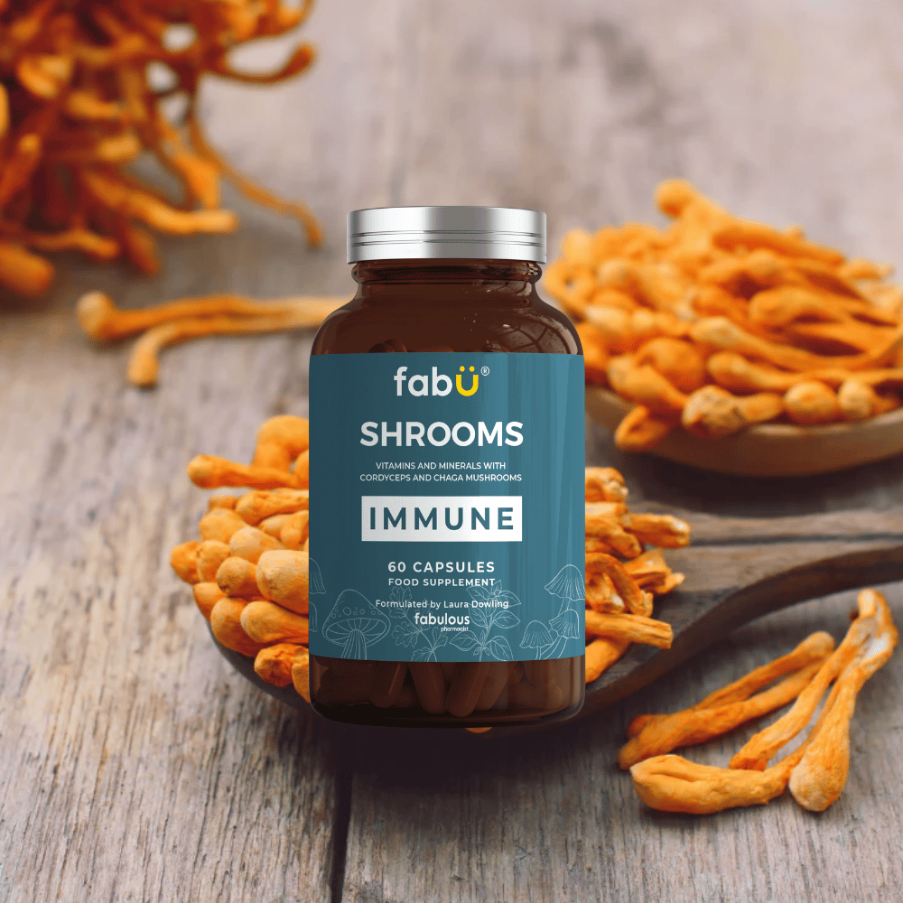 FabU Shrooms Immune Food Supplement 60 Capsules - Horans Healthstore