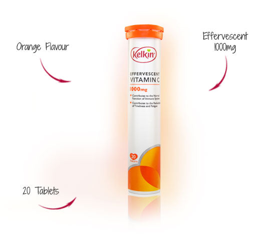 Kelkin Effervescent Vitamin C 1000mg 20 Tablets - Horans Healthstore