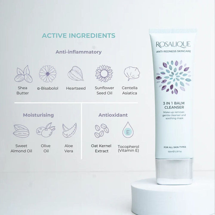 Rosalique 3 in 1 Balm Cleanser 100ml Horan's Healthstores