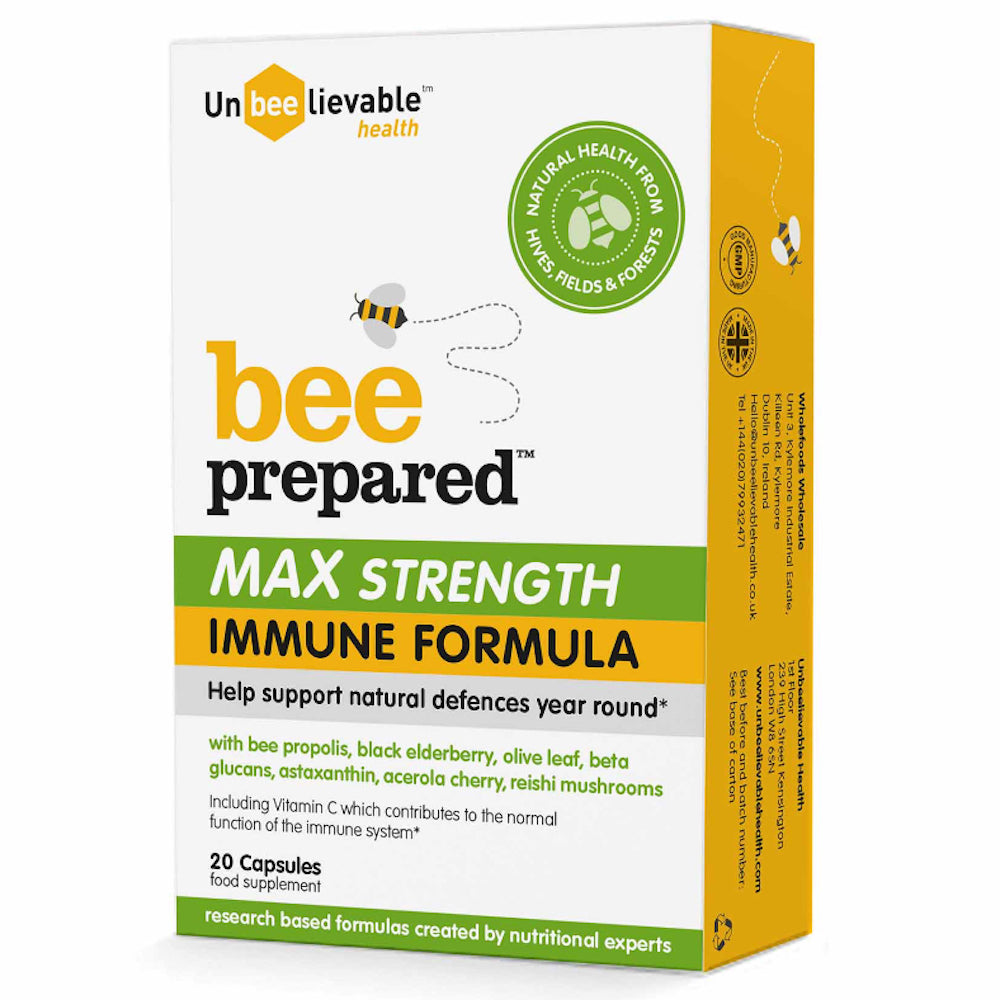 Unbeelievable Health Bee Prepared max strength immune formula 20 caps Horan's Healthstores