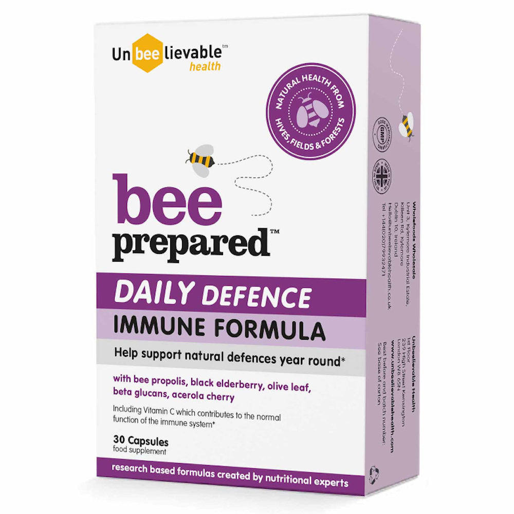 Unbeelievable Health Bee Prepared daily immune formula 30 Caps. Horan's Healthstores