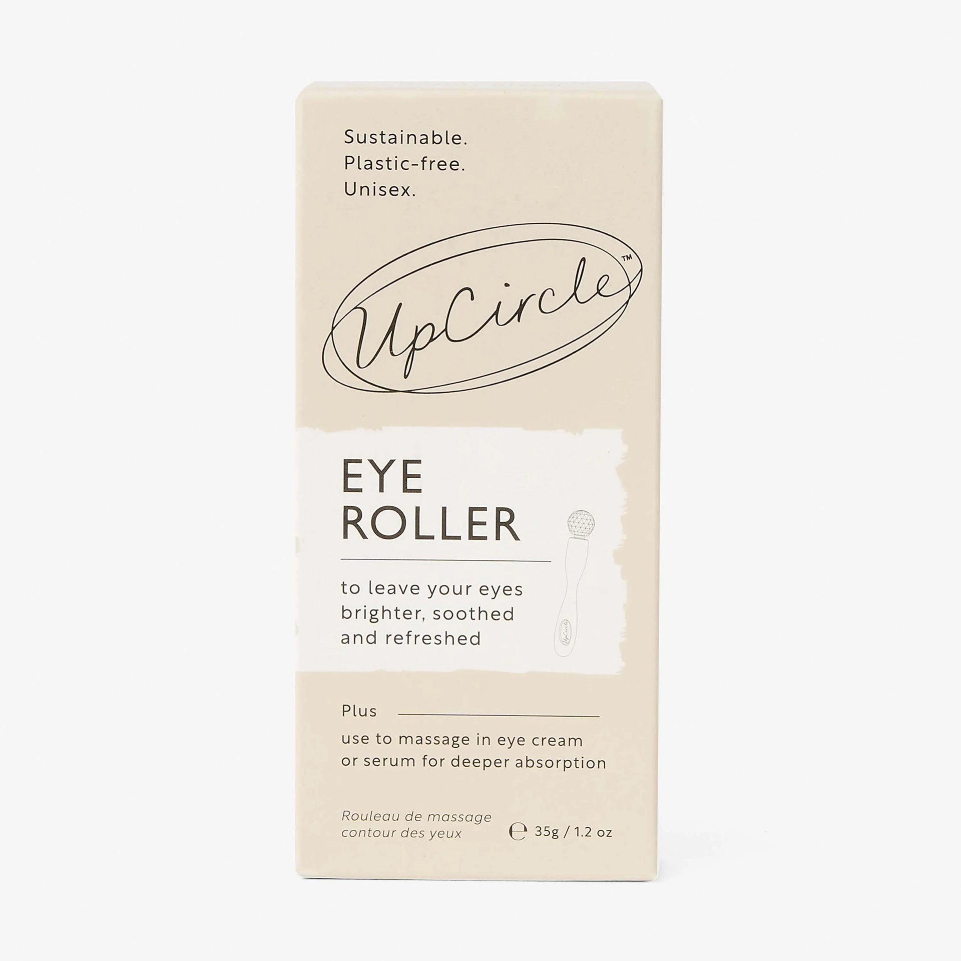 UpCircle Soothing Eye Roller x 1 - Metal eye roller. Plastic-free.