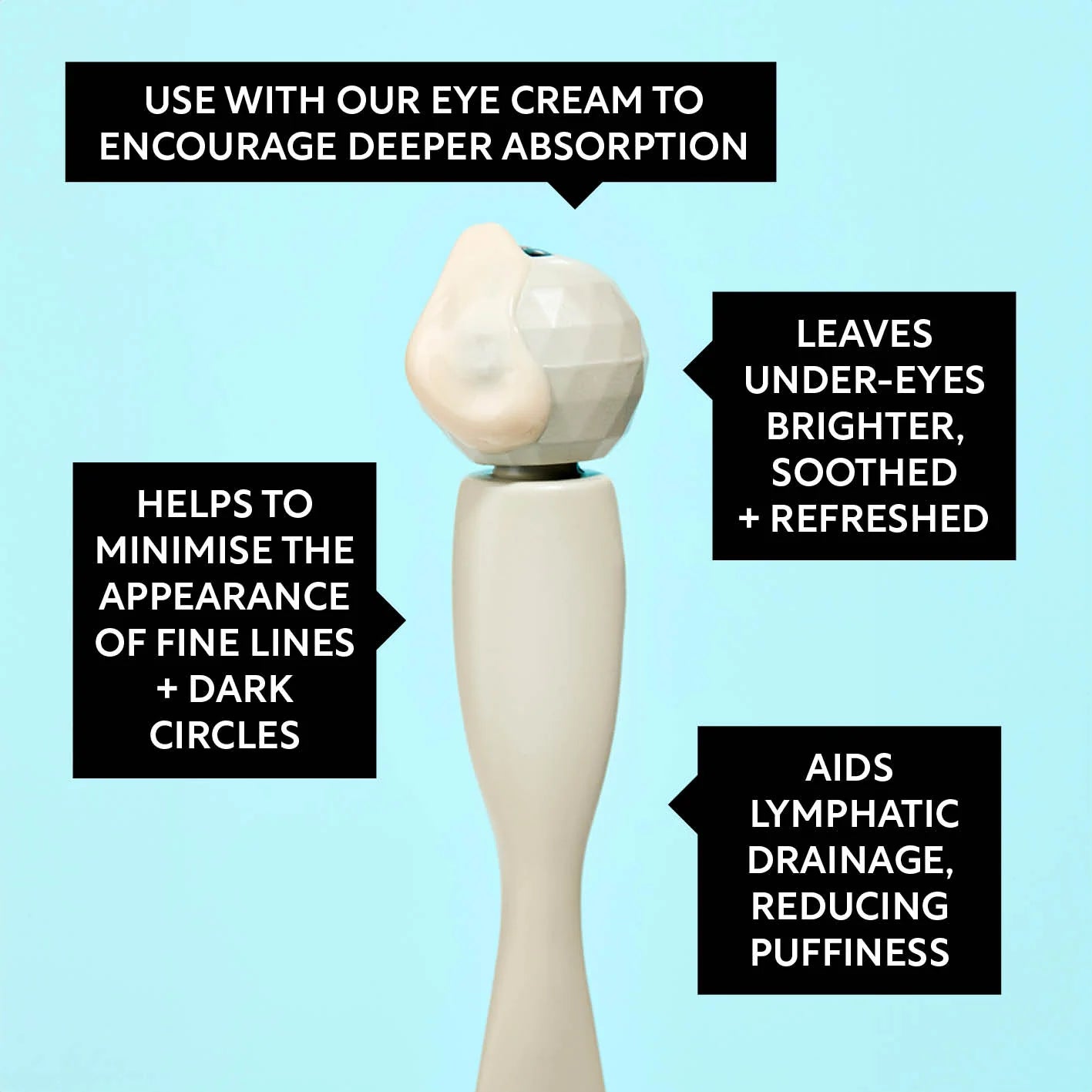 UpCircle Soothing Eye Roller x 1 - Metal eye roller. Plastic-free.