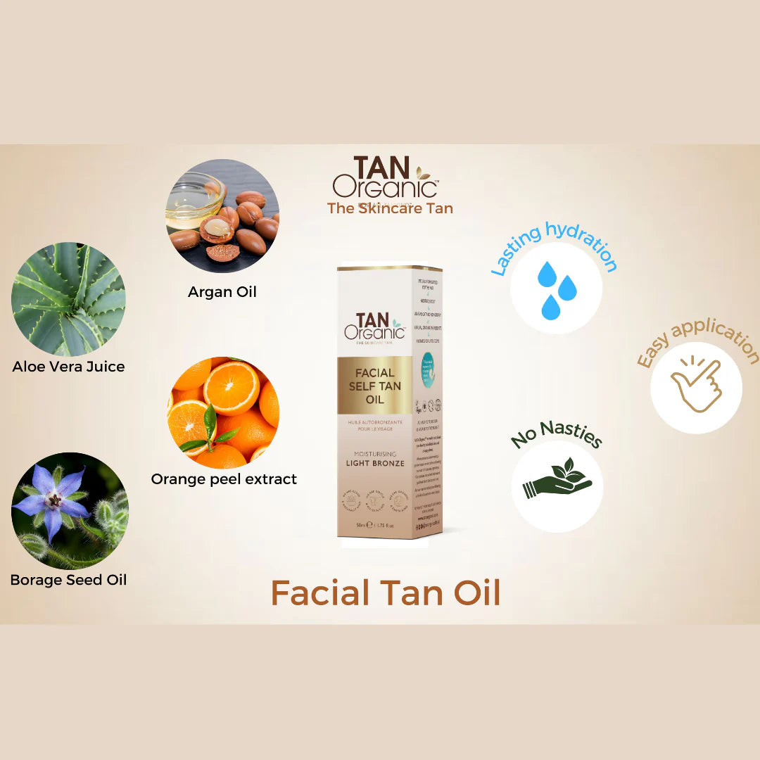 TanOrganic Facial Self-Tanning Oil - 50ml
