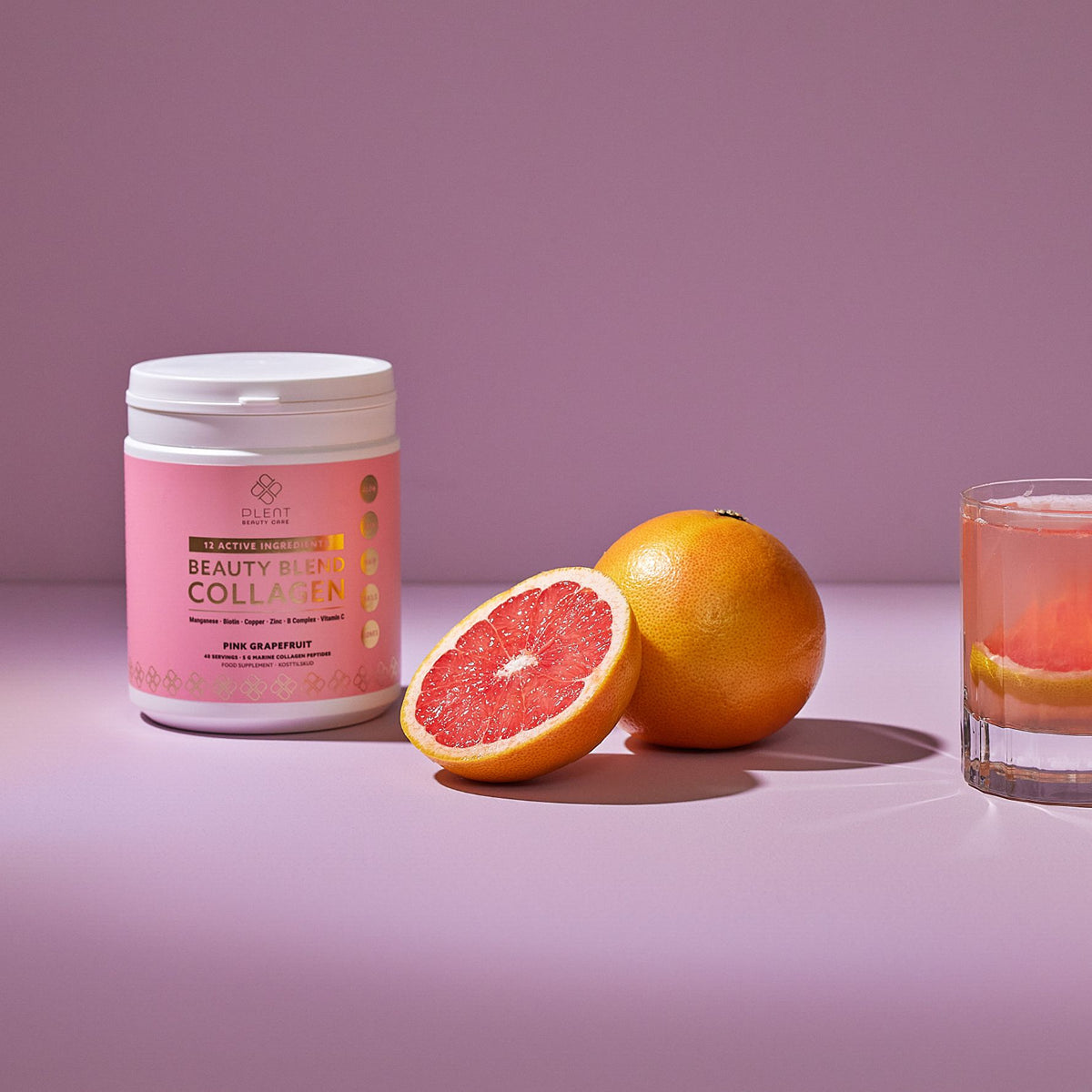 Plent Beauty Blend Collagen Pink Grapefruit 265g - Horans Healthstore