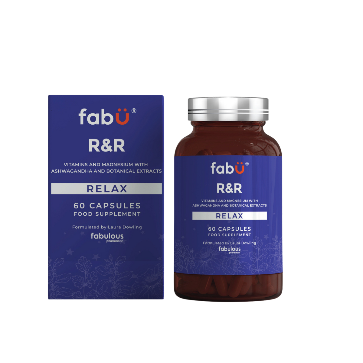 fabU R&R Relax Food Supplement 60 Capsules - Horans Healthstore
