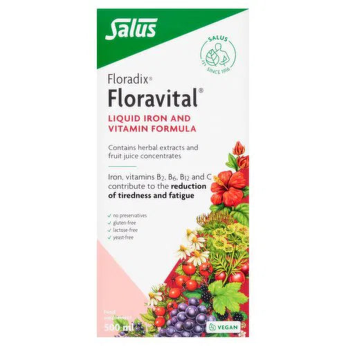 Salus Haus Floravital Liquid Iron, Vitamin And Herbal Formula 250ml