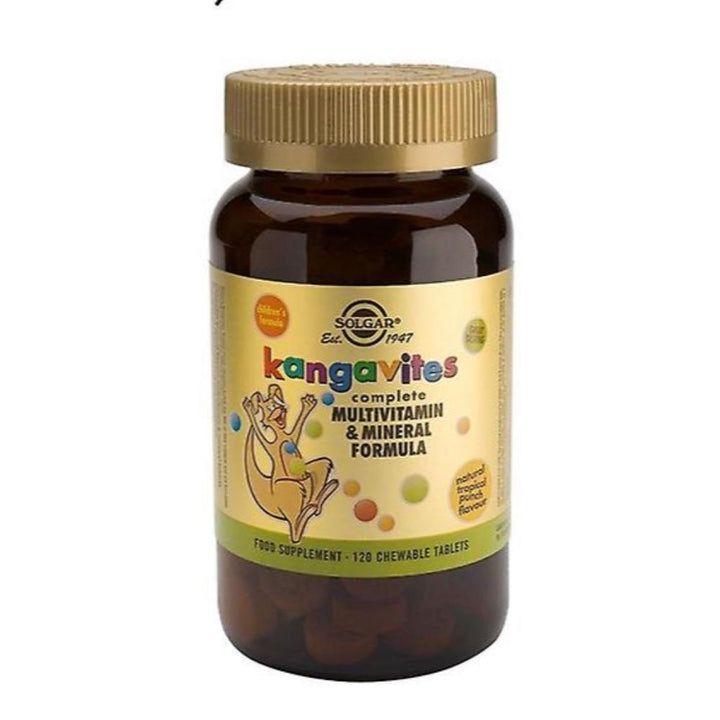 Solgar Kangavites Multivitamin & Mineral Tropical Punch Flavour Chewable Tablets, 120s - Horans Healthstore