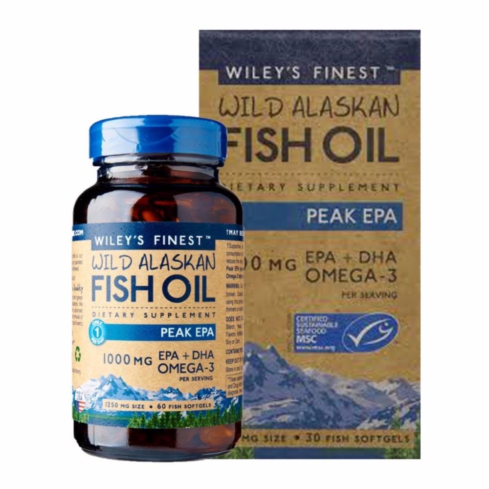Wiley's Finest Wild Alaskan Fish Oil Peak Epa 1250mg 60 Caps - Horans Healthstore