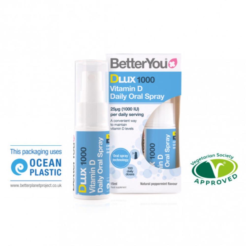 BetterYou Dlux 1000 Vitamin D Oral Spray 15ml - Horans Healthstore