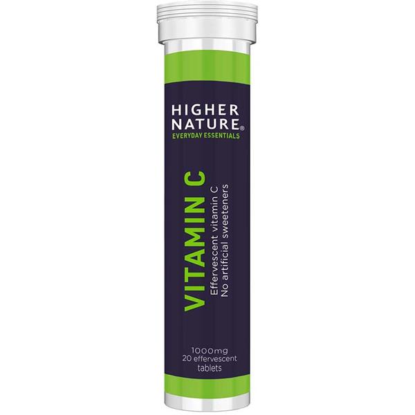 Higher Nature Vit C Effervescent 1000mg - 20 Tabs - Horans Healthstore