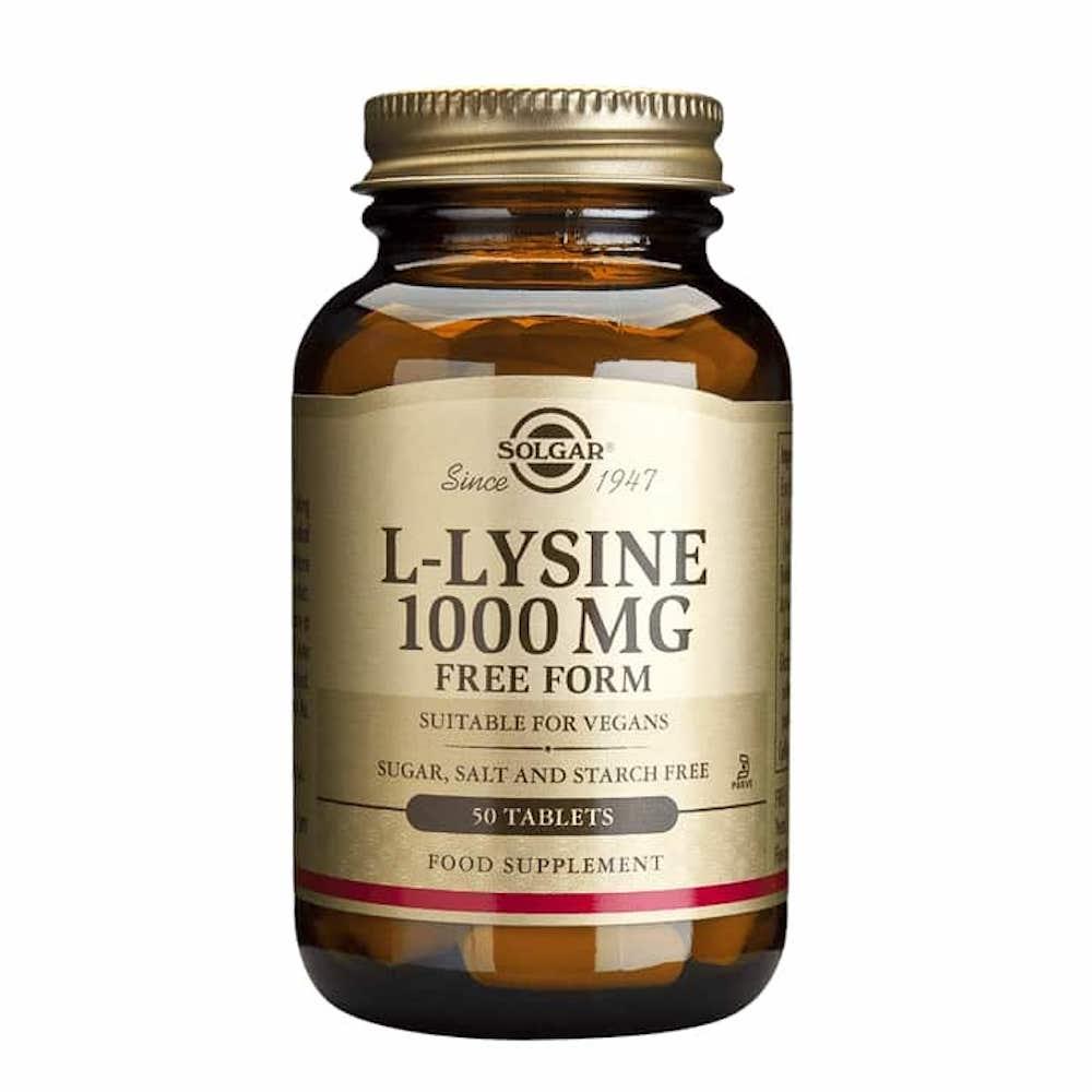 Solgar L-lysine 1000mg 50s - Horans Healthstore