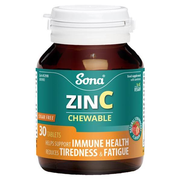 Sona Zinc Chewable 30's - Horans Healthstore