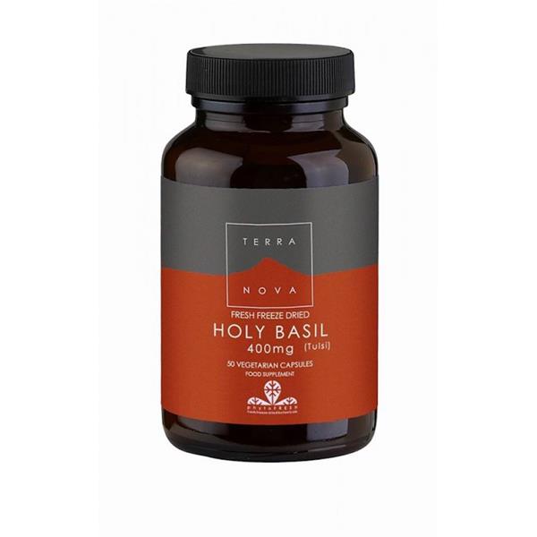 Terranova Holy Basil - Tulsi (fresh Freeze Dried) 400mg 50s - Horans Healthstore