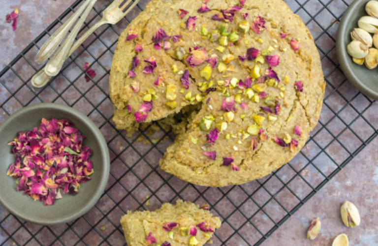 Warm Almond and Pistachio Sponge Recipe - Horans Healthstore
