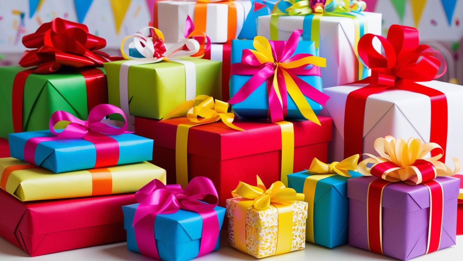 A gift selection wrapped