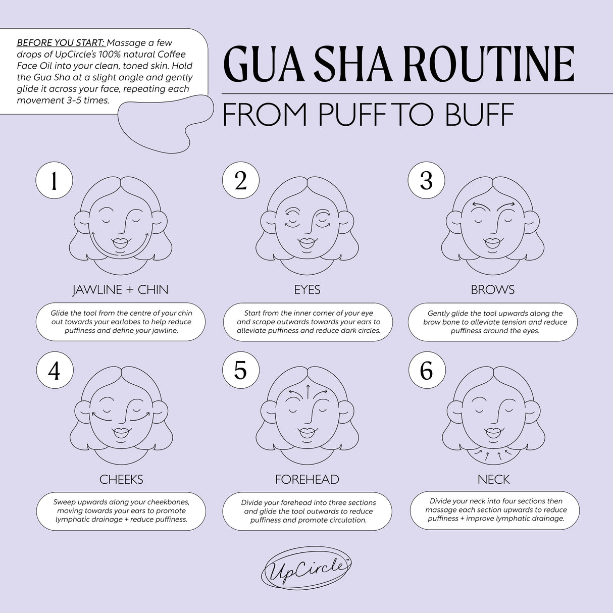 UpCircle Gua Sha Facial Massage Tool - Made from stainless steel.