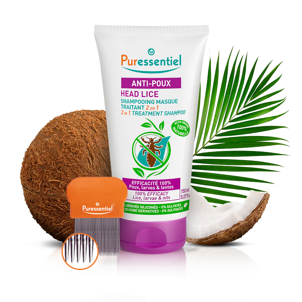 Puressentiel Lice Treatment 2 in 1 Shampoo with comb Horan's Healthstores