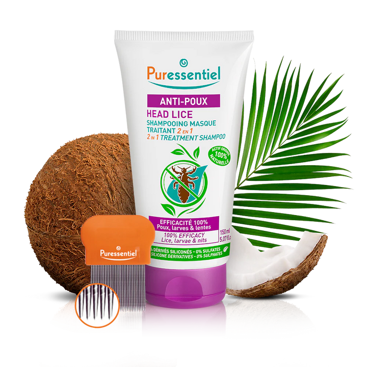 Puressentiel Lice Treatment 2 in 1 Shampoo with comb Horan's Healthstores