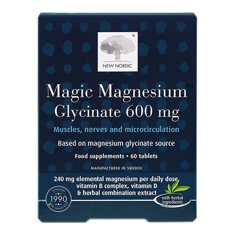 New Nordic Magic magnesium glycinate 600mg. Horan's Healthstores
