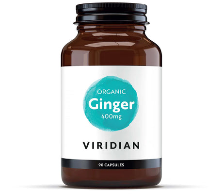 Viridian Organic Ginger Root, 400mg Veg Caps