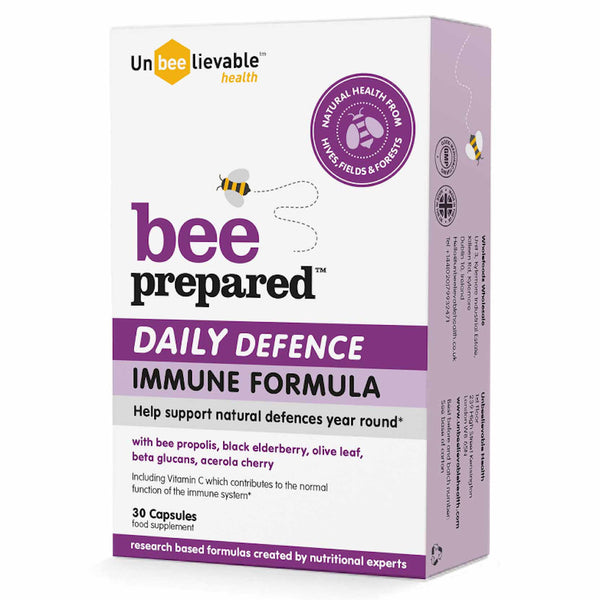 Unbeelievable Health Bee Prepared daily immune formula 30 Caps. Horan's Healthstores
