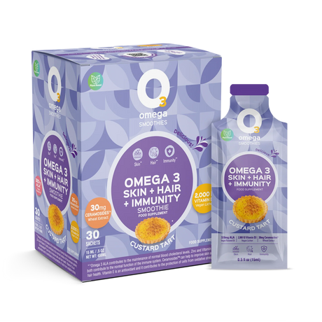 O3 Smoothies - Custard Tart O3Omega® Skin, Hair & Immunity Smoothie Supplement 30s - Horans Healthstore