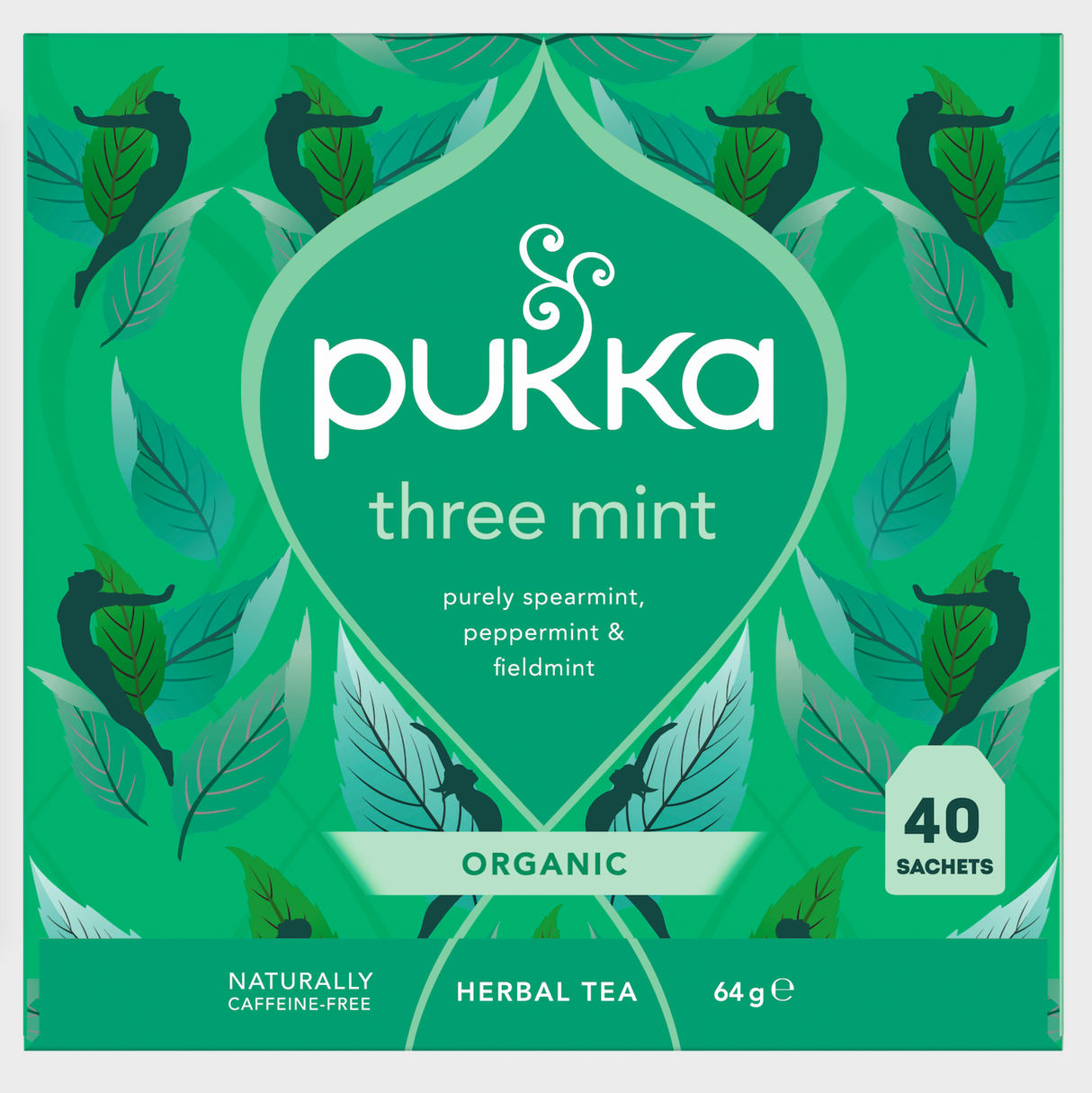 NEW Pukka Organic Three Mint 40 Tea Bags