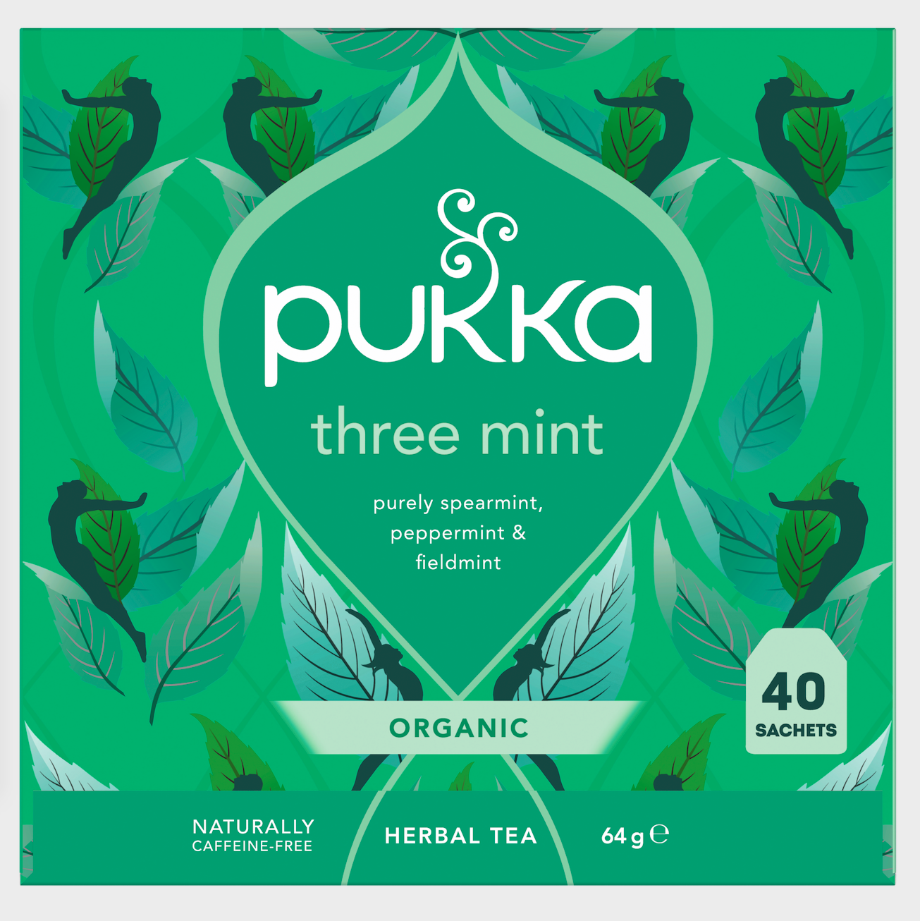 NEW Pukka Organic Three Mint 40 Tea Bags
