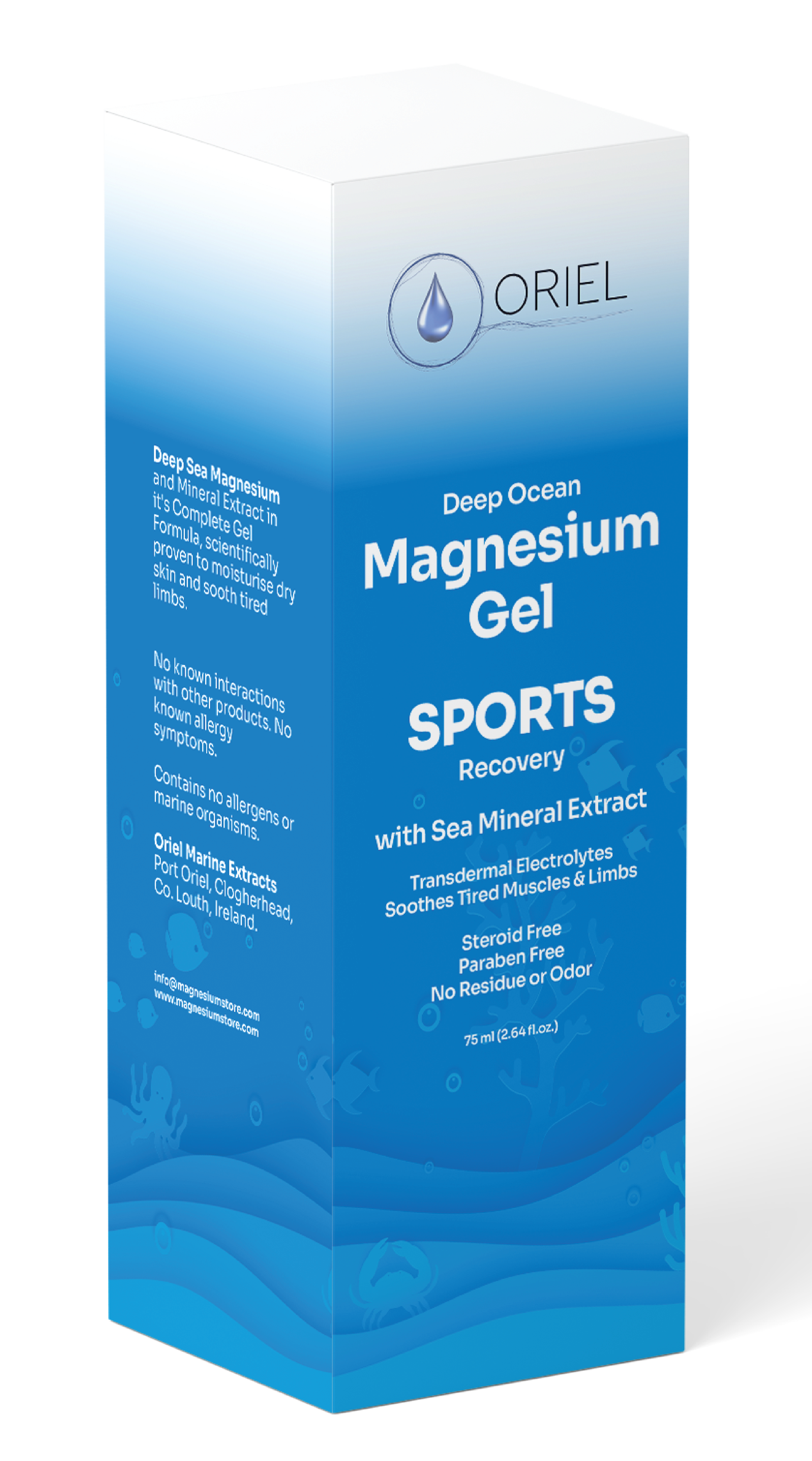 ORIEL Deep Sea MAGNESIUM GEL FOR SPORTS 75ml  Horan's Healthstores