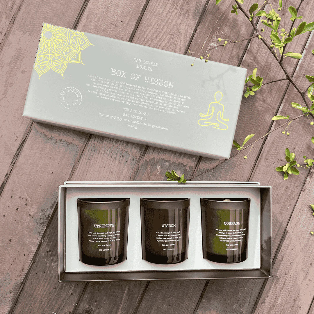 Eau Lovely Box of Wisdom Trio candle set