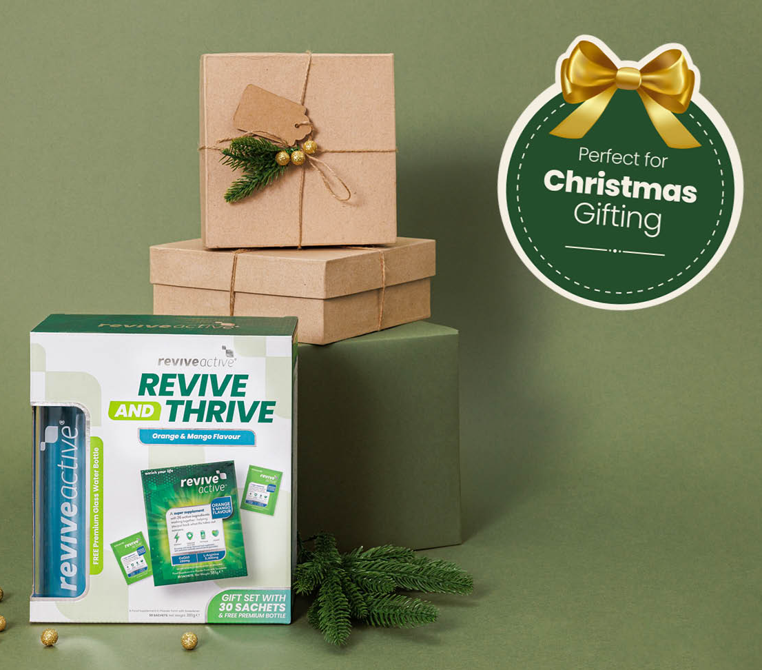 BLACK FRIDAY - Worth €79.90 Revive and Thrive Gift Set contains 30 sachets of Revive Active(original) plus a premium glass bottle(Worth €20)