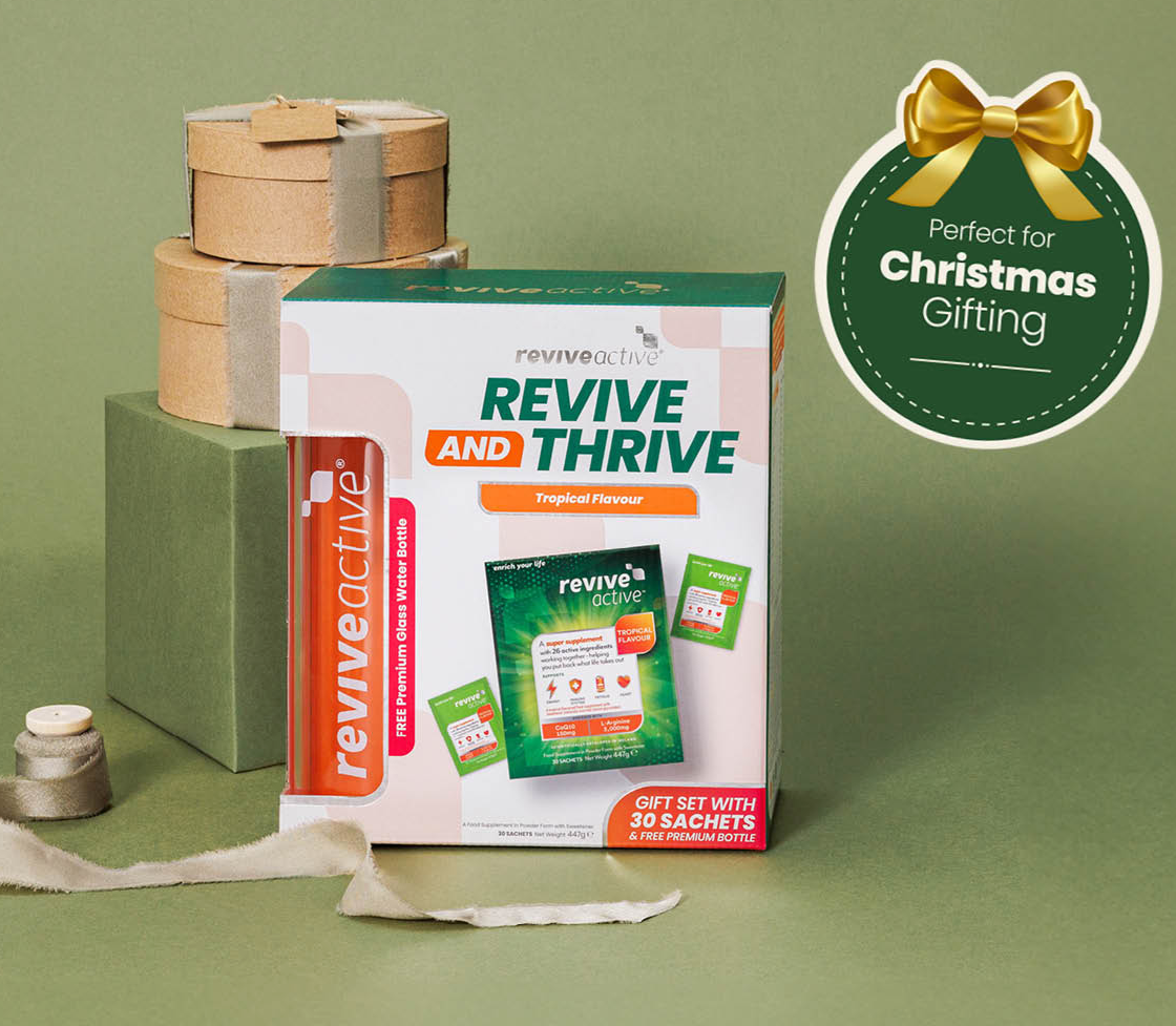 BLACK FRIDAY - Worth €79.90 Revive & Thrive Gift Set (Tropical Flavour) 30 Day Pack with a Premium Glass Bottle (Worth €20)