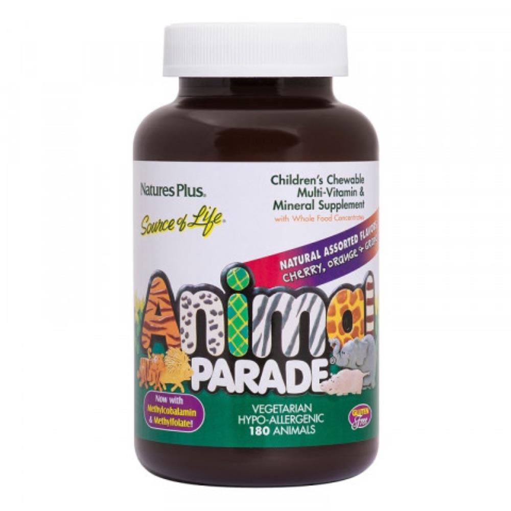 Nature's Plus Source Of Life Animal Parade Assorted Flavour Chewables 120s - Horans Healthstore