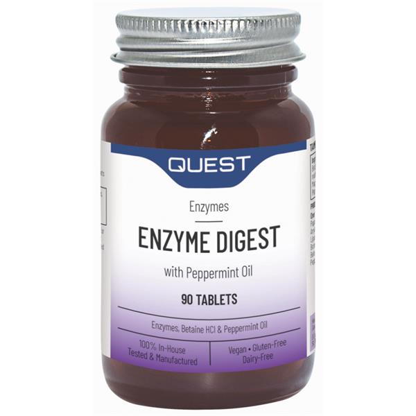 Quest Enzyme Digest With Betaine Hcl & Peppermint Oil 90s - Horans Healthstore
