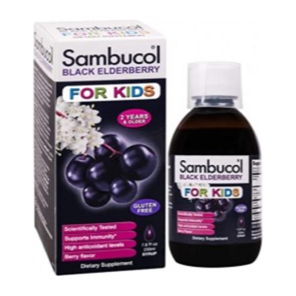 Sambucol For Kids: Black Elderberry Liquid With Vitamin C 230ml - Horans Healthstore