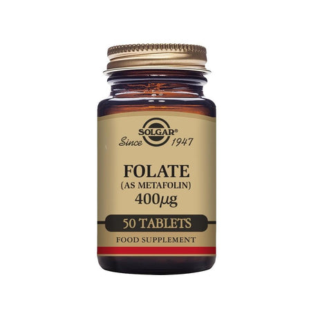 Solgar Folate (as Metafolin) 400 Ug Tablets - Pack Of 50 - Horans Healthstore