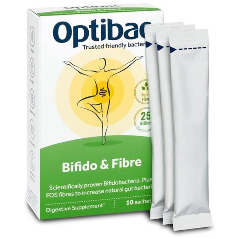 Optibac Probiotics Bififobacteria & Fibre 10 Sachets - Horans Healthstore