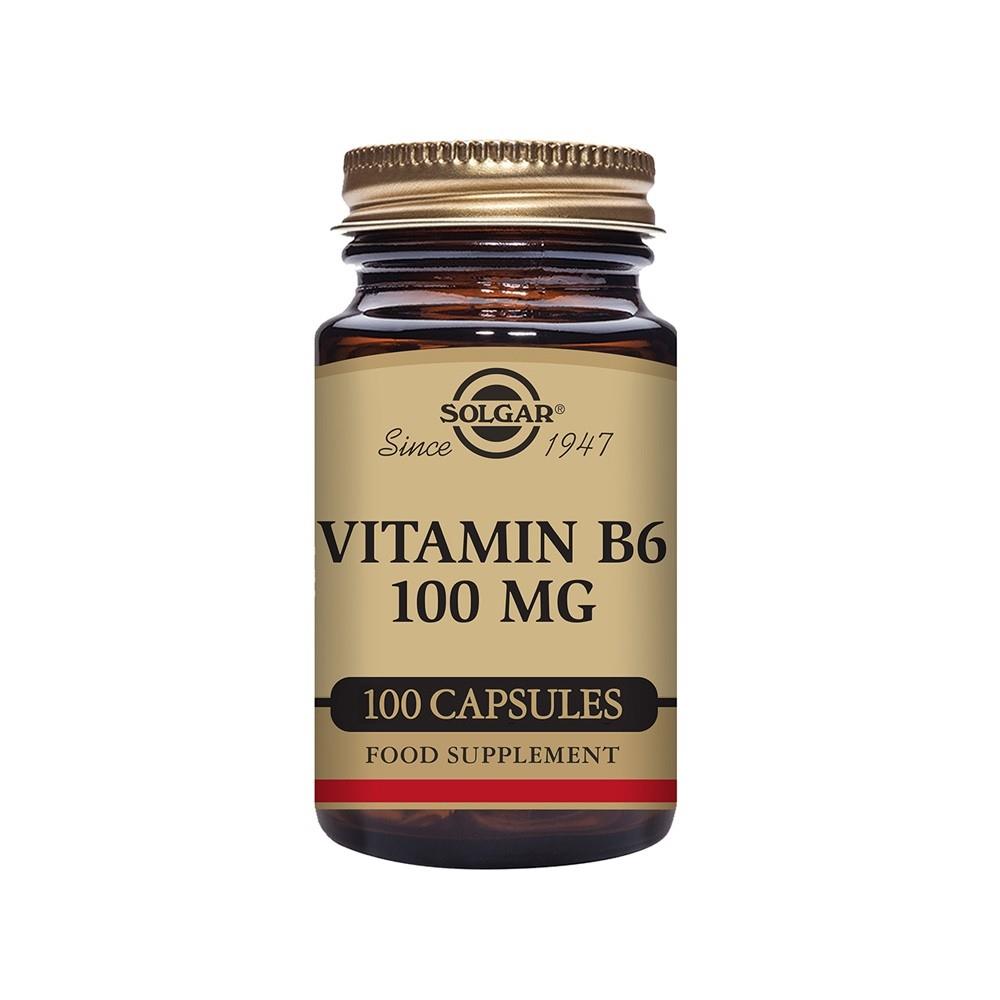 Solgar Vitamin B6 100 Mg Vegetable Capsules - Pack Of 100 - Horans Healthstore