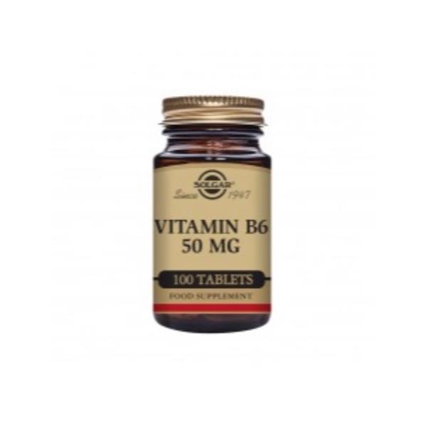 Solgar Vitamin B6 50 Mg Tablets - Pack Of 100 - Horans Healthstore