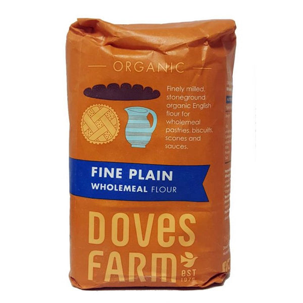 Doves Farm Organic Fine Plain Wholemeal Flour 1kg - Horans Healthstore