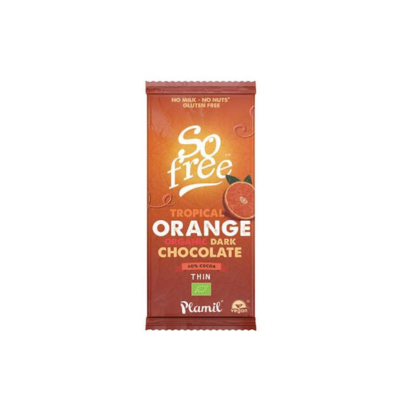 Plamil So Free Tropical Orange Organic Dark Chocolate (80g) - Horans Healthstore