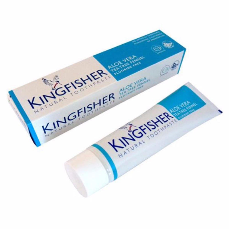Kingfisher Toothpaste Aloe Vera, Tea Tree & Fennel - Fluoride Free 100ml - Horans Healthstore