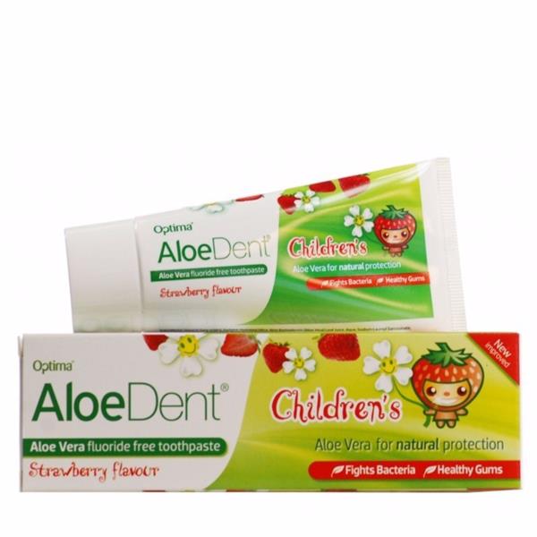 Aloe Dent Children's Flouride Free Strawberry Toothpaste 50ml - Horans Healthstore
