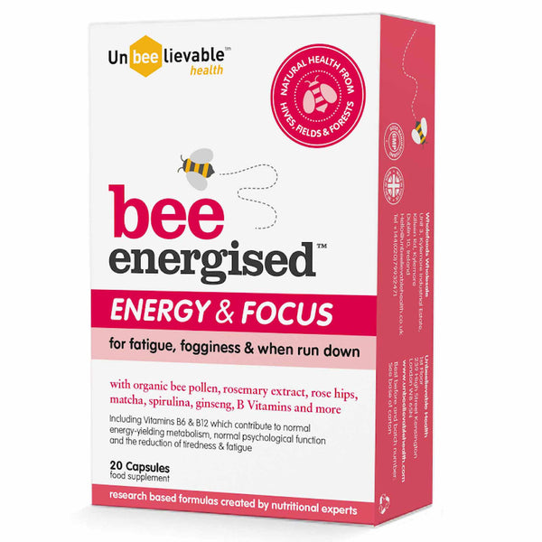 Unbeelievable Health Bee energised energy & focus 20 Caps - Horans Healthstore