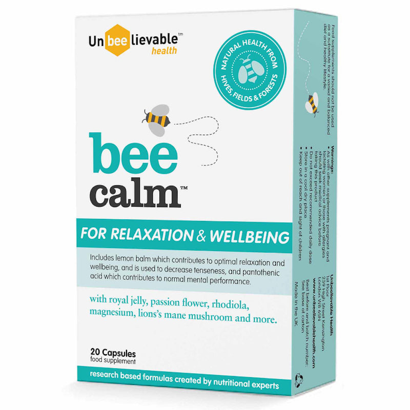 Unbeelievable Health Bee Calm supplement 20 Caps - Horans Healthstore
