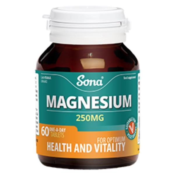 Sona Magnesium 250mg 60 Tabs - Horans Healthstore