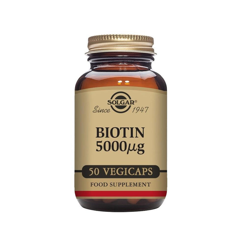 Solgar Biotin 5000 Ug Vegetable Capsules - Pack Of 50 - Horans Healthstore