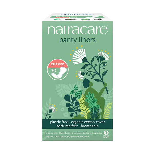 Natracare Natural Organic Panty Liners 30 Curved - Horans Healthstore