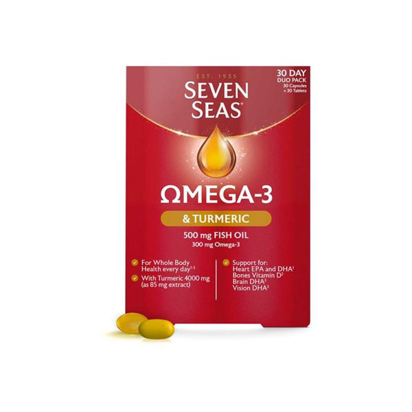 Seven Seas OMEGA-3 & TUMERIC 30 DAY DUO PACK - Horans Healthstore
